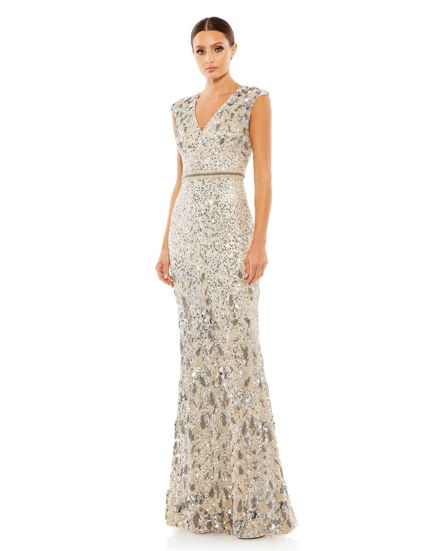 mac duggal white sequin dress Mac Duggal 93732