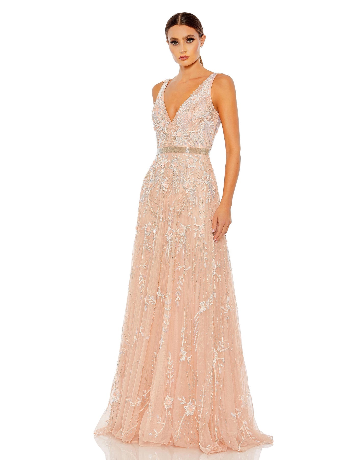 Mac Duggal Dresses | Mac Duggal 5215 V-Neck Embellished Tulle Gown | Color: Pink | Size: 14 | Curticecrates's Closet Mac Duggal Dresses | Mac Duggal 5215 V-Neck Embellished Tulle Gown | Color: Pink | Size: 14 | Curticecrates's Closet