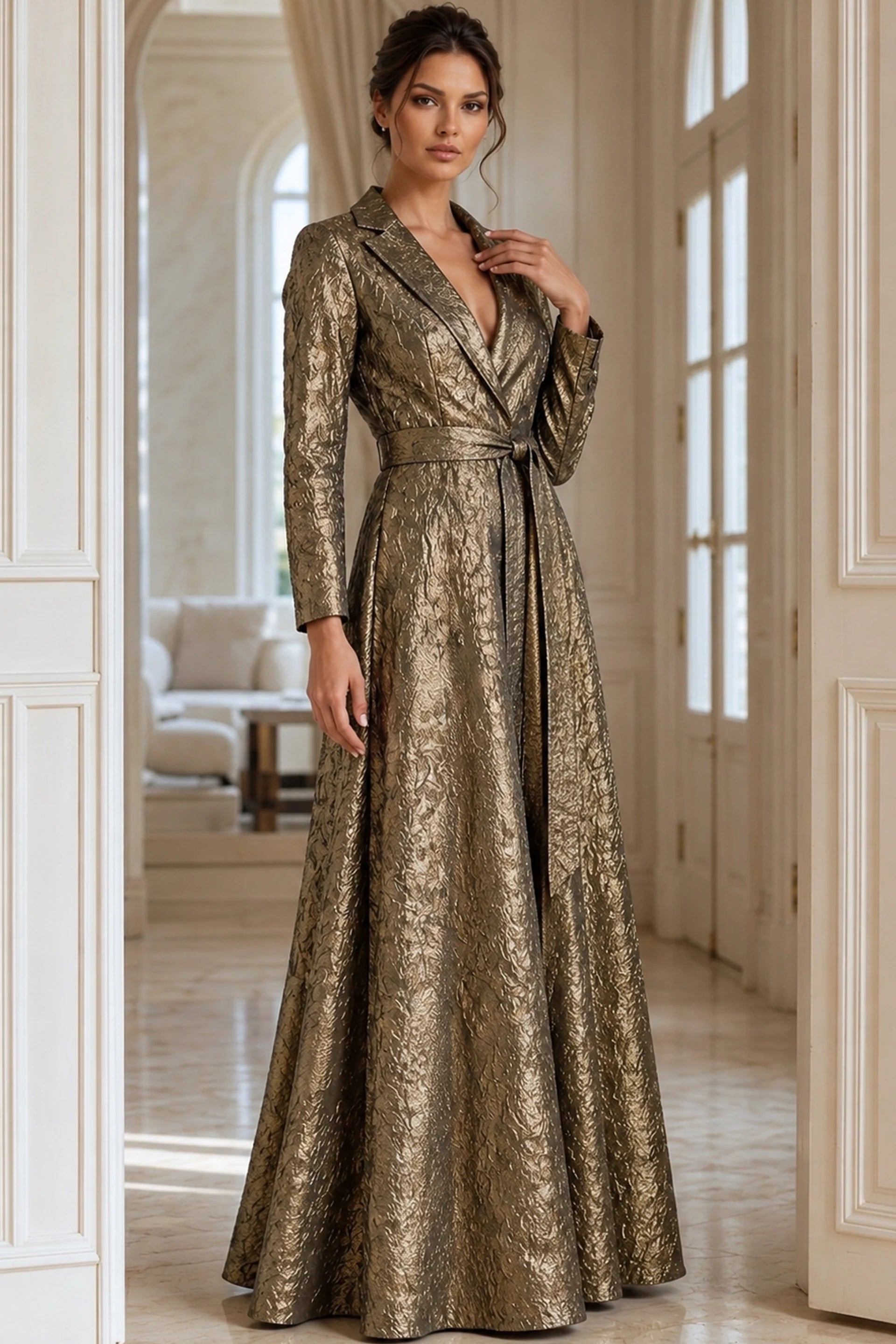 jovani long sleeve dress 40297 SCHL006450_B_S Jovani Length Color:MAUVE ROSE Ralph Lauren Dress Ladies