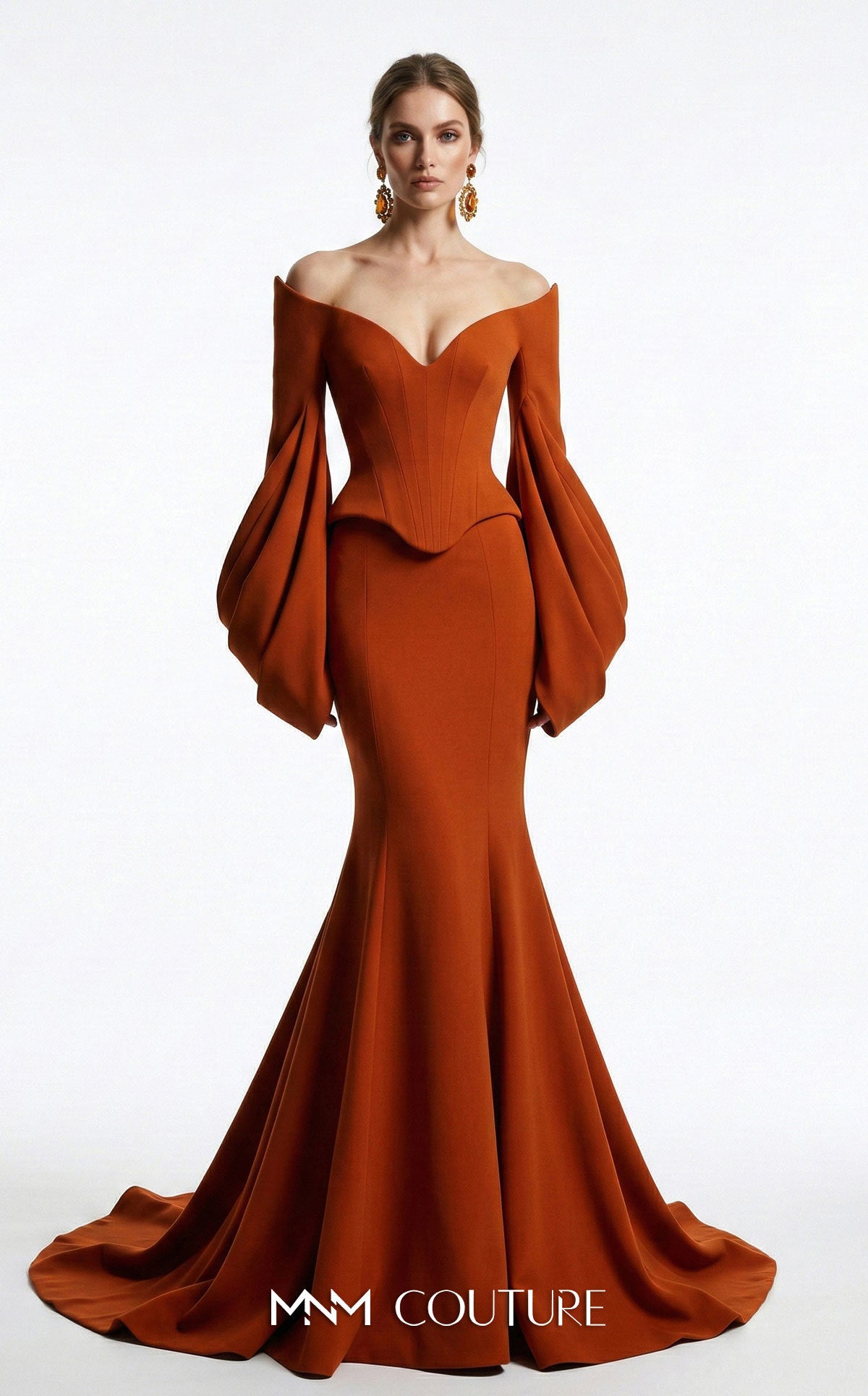 Fouad Sarkis F03036 Dress Brick / 16
