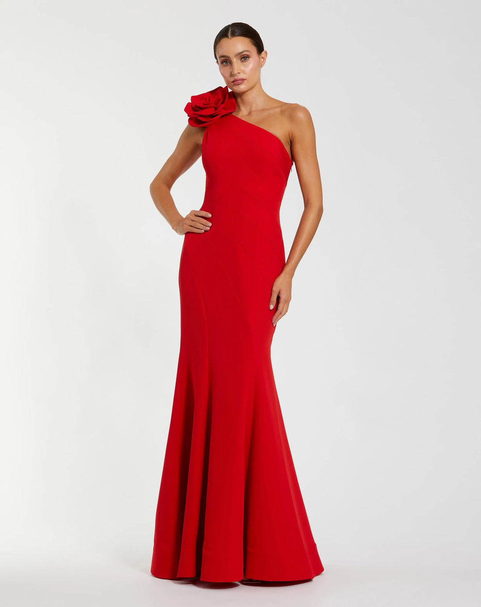 ieena for mac duggal red dress New NWT Women's Ieena for Mac Duggal V-Neck Sleeveless Red Dress Gown Size 2