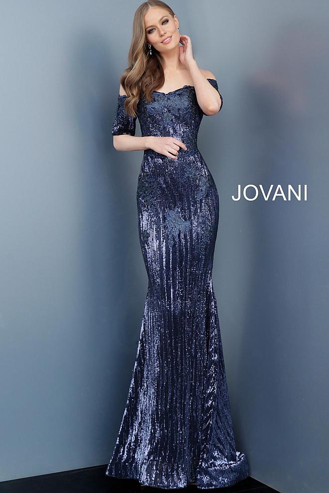 jovani navy blue short dress Jovani