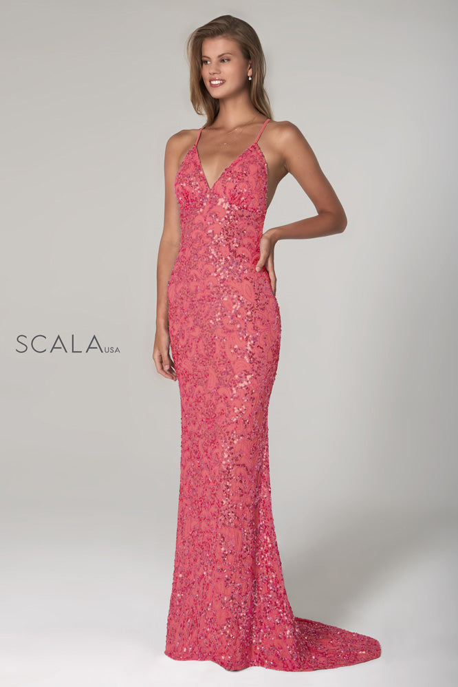 scala pink dress Scala - 80130