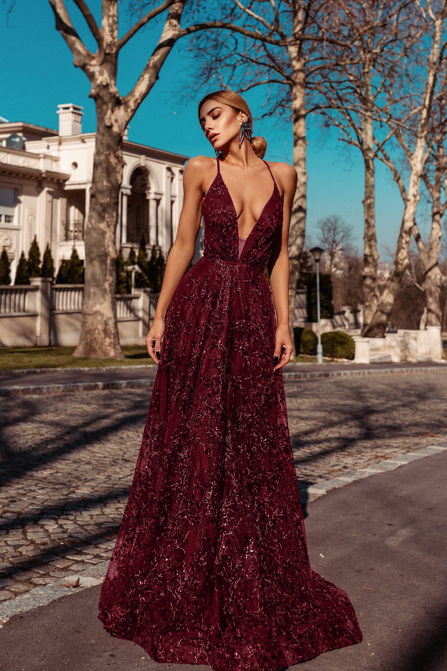 Guest Dresses Jcpenney Night Out Dresses Clearance Burgundy Prom Dress With Slit Sale A Line V Guest Dresses Jcpenney Night Out Dresses Clearance Burgundy Prom Dress With Slit Sale A Line V