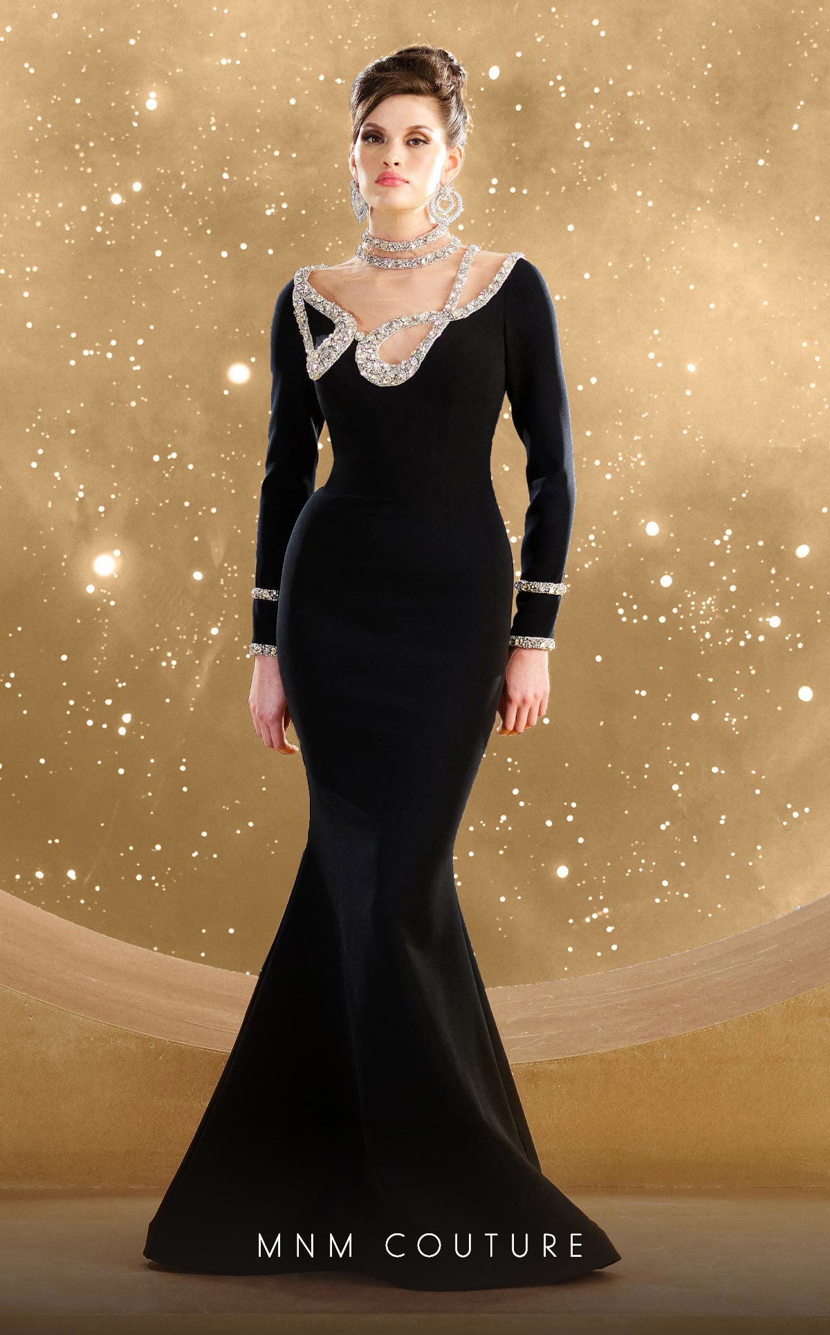 fouad sarkis black dress Mermaid Black Dress with Neckline Black / FR 42 main image 1