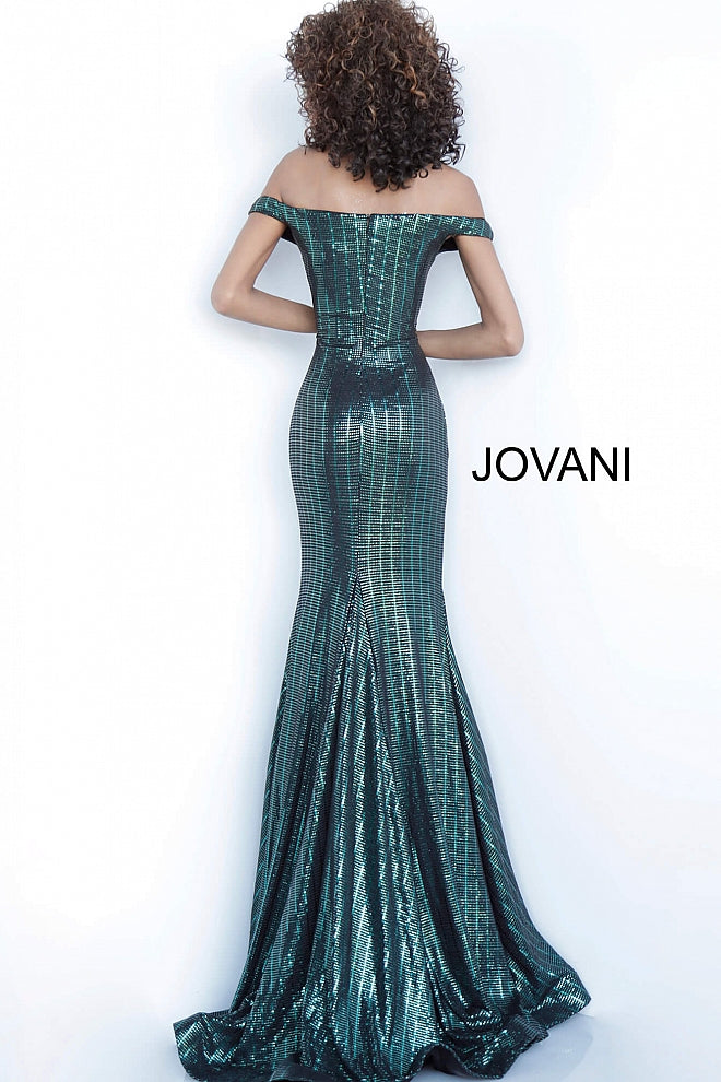 Black Emerald Off the Shoulder Jovani Prom Dress 00974 Black Emerald Off the Shoulder Jovani Prom Dress 00974