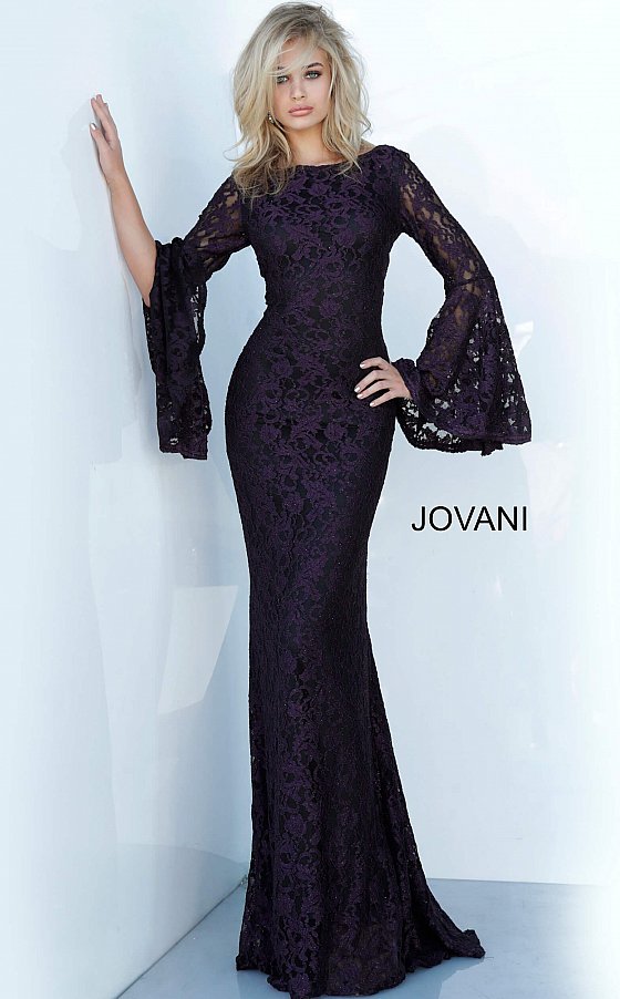 Jovani bell clearance sleeve dress