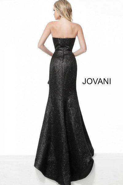Black Strapless High Low Evening Jovani Dress 64140 - Elbisny