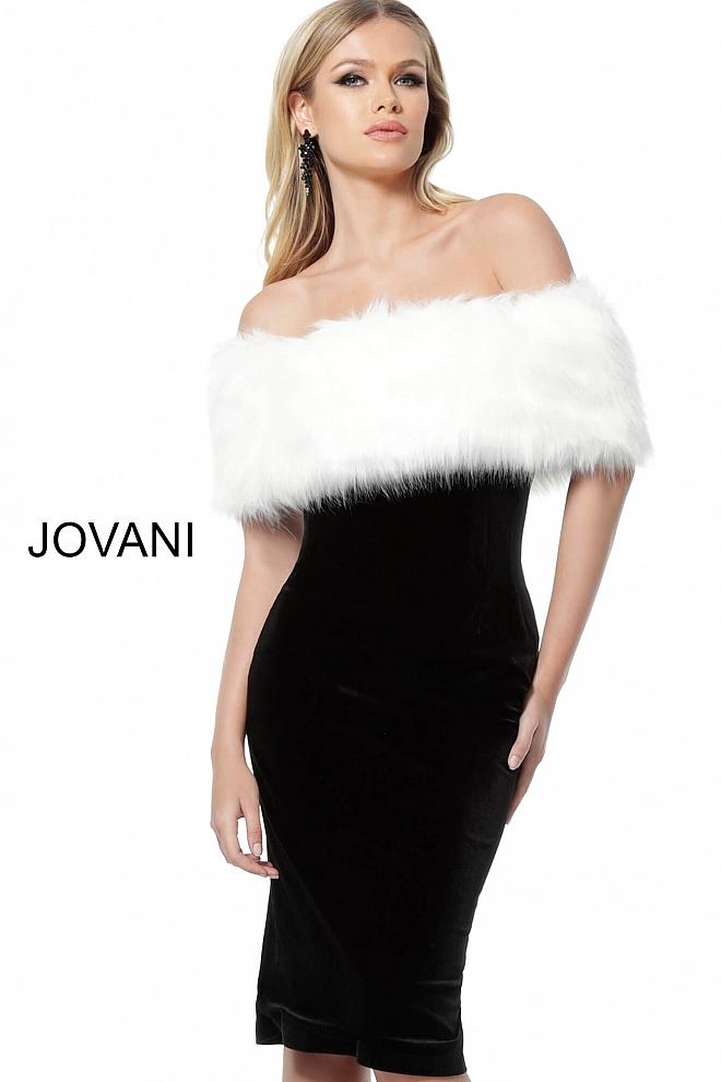 Jovani Black Velvet Dress