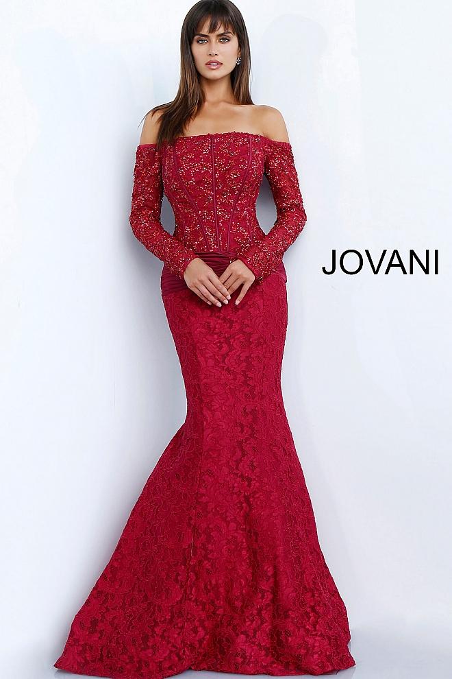 Burgundy jovani clearance dress