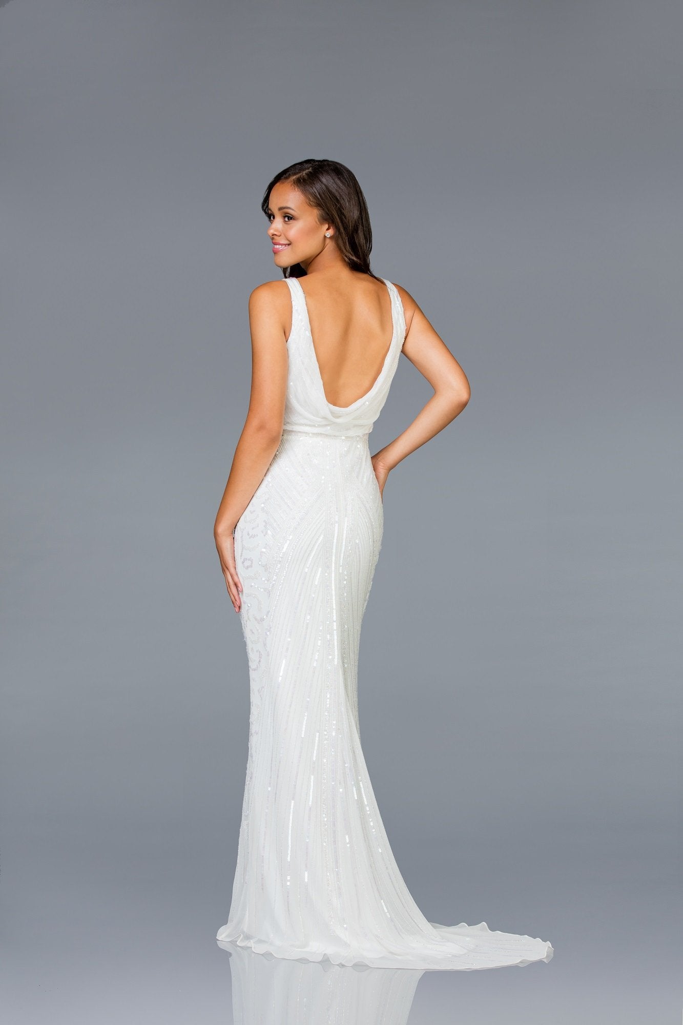 Scala Long Fitted Dress 48937 - Elbisny