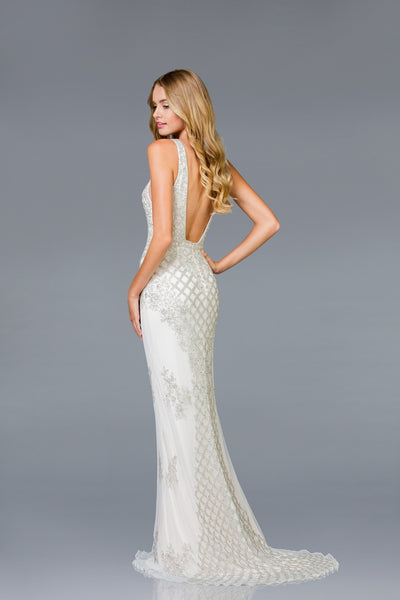 Scala Long Sequins Dress 48787 - Elbisny
