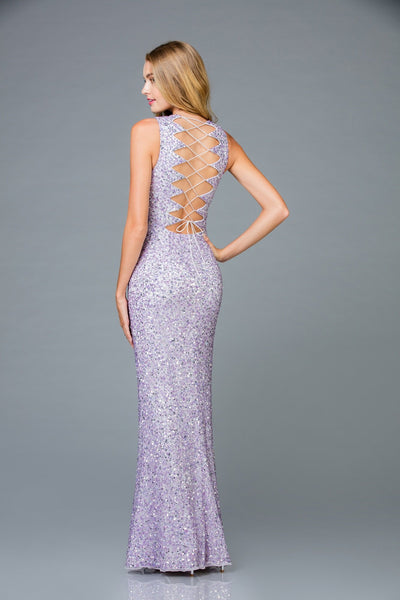 Scala Long Sequins Dress 48933 - Elbisny