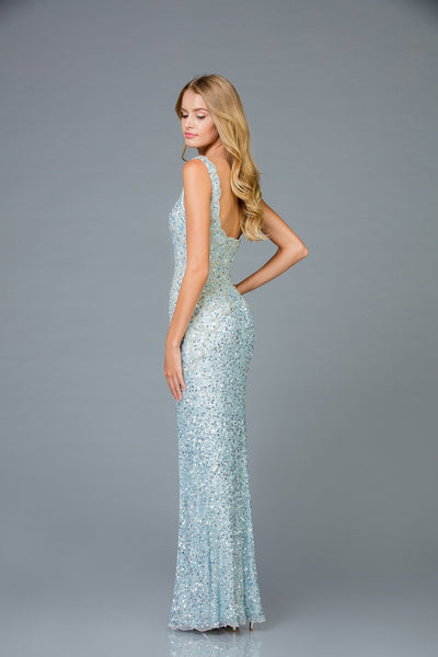 Scala Long Sequins Dress 48961 - Elbisny
