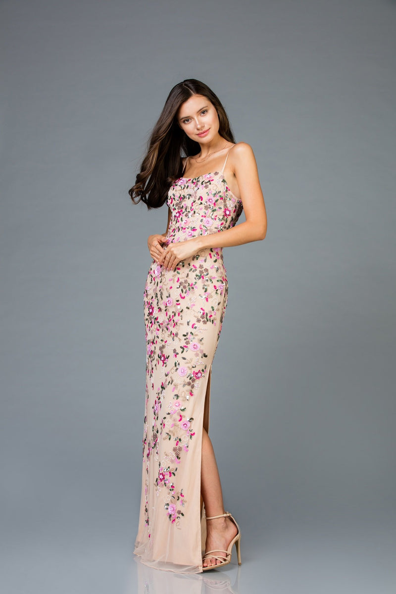 Scala Long Sequins Dress 48964 - Elbisny