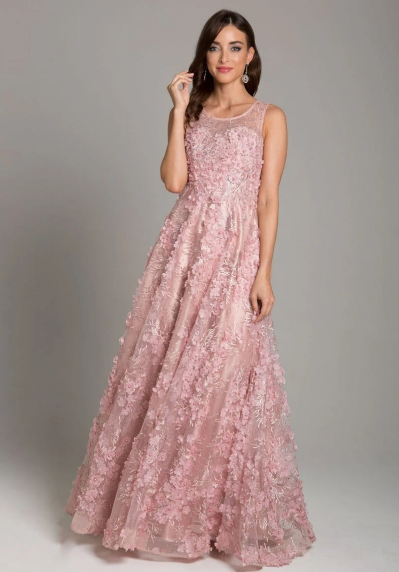 LARA 29943 - FLORAL LACE GOWN - Elbisny