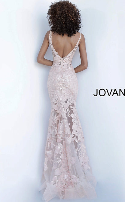 Red Plunging Neckline Prom Jovani Dress 60283 - Elbisny