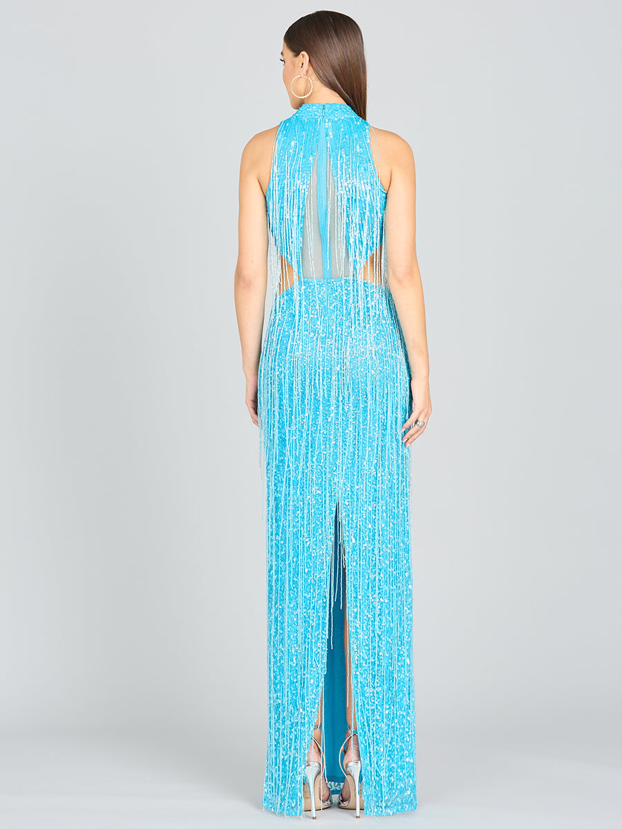 CARRIE FRINGE BEADED DRESS