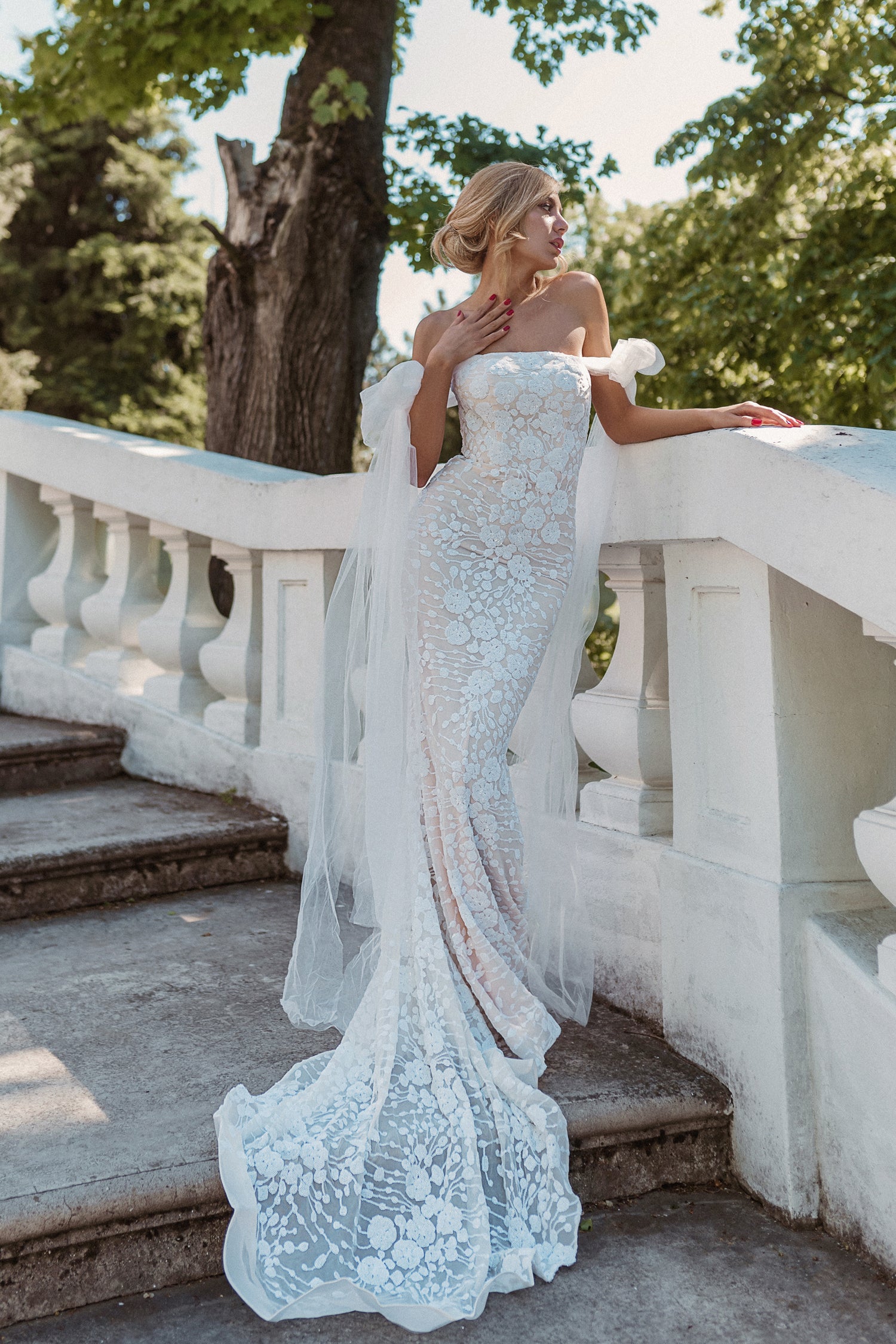 Wedding Strapless Evening Sequin Gown BB010 by Tina Holly White/White / 26 Wedding Strapless Evening Sequin Gown BB010 by Tina Holly White/White / 26