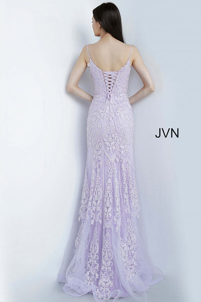 Lilac Spaghetti Strap Corset Back Dress JVN02012 - Elbisny