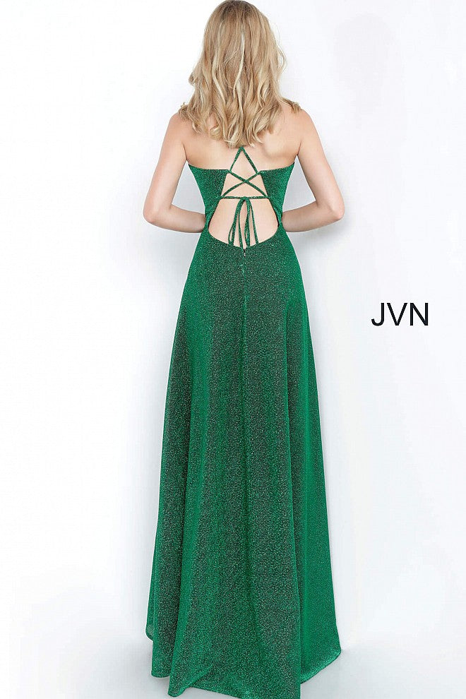 Emerald Jewel Neckline Sleeveless Prom Dress JVN2310 - Elbisny