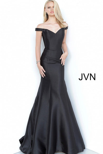 Black Off the Shoulder Mermaid Prom Dress JVN3245 - Elbisny