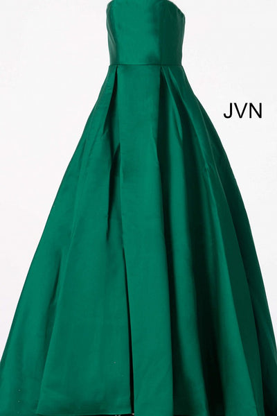 Fuchsia Strapless Pleated Skirt Prom Ballgown JVN62633 - Elbisny